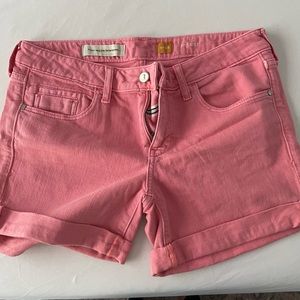 Pilcro super soft faded coral jean shorts
